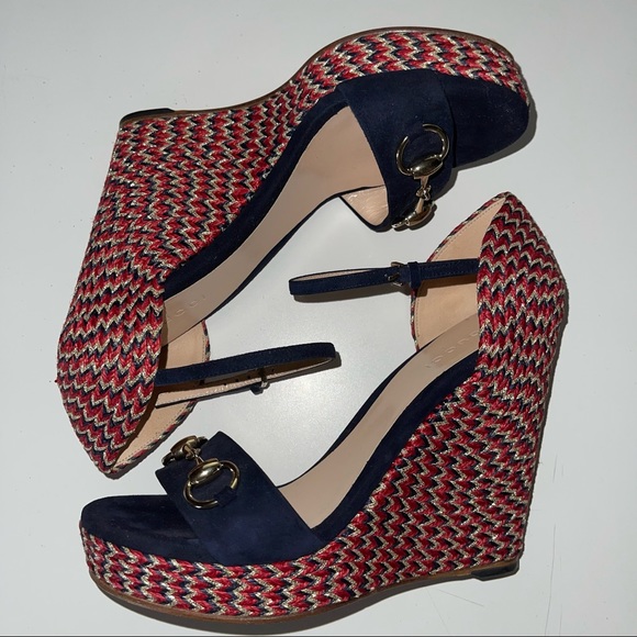 Gucci Limited Edition Horsebit Espadrille Wedges - Picture 10 of 15